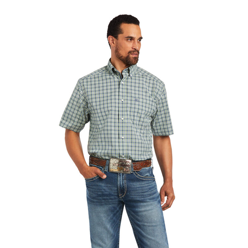 Ariat Hemden Herren - Pro Series Barrett Classic Fit Grün/Blau/Weiß ( IBJPW-9562 )